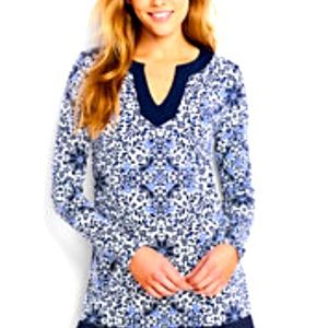 NWOT Lands’ End Womens Long Sleeve Swim Tunic Rash Guard